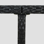 Ensemble à manger d'extérieur 5pcs coussins résine tressée