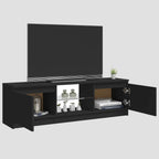 Meuble TV avec lumières LED Noir 120x30x36 cm