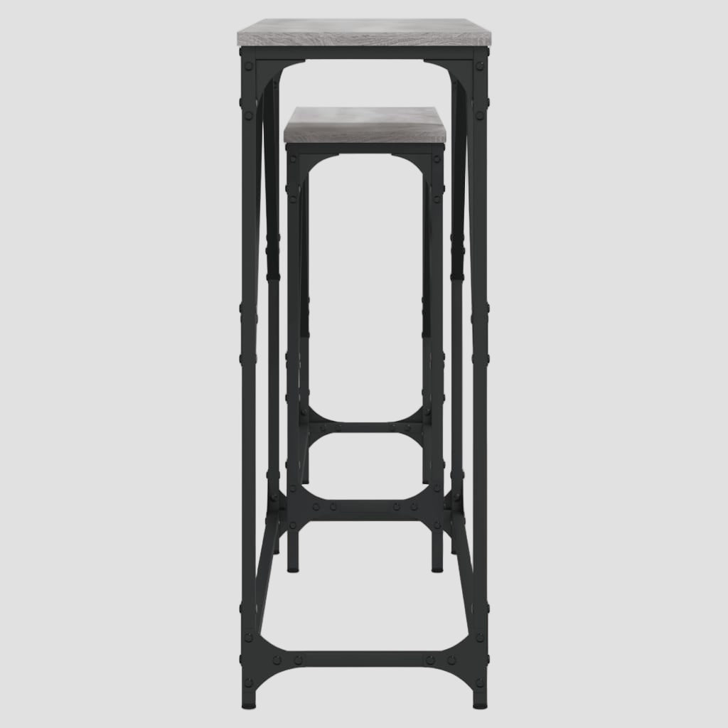 Tables console gigognes 2 pcs bois d'ingénierie