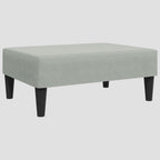 Canapé-lit à 2 places avec oreillers et repose-pied gris clair