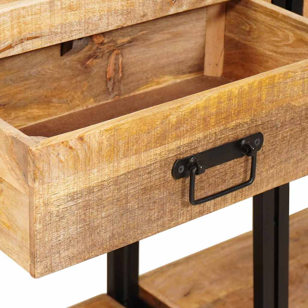 Table console 2 pcs Marron Bois de manguier brut massif