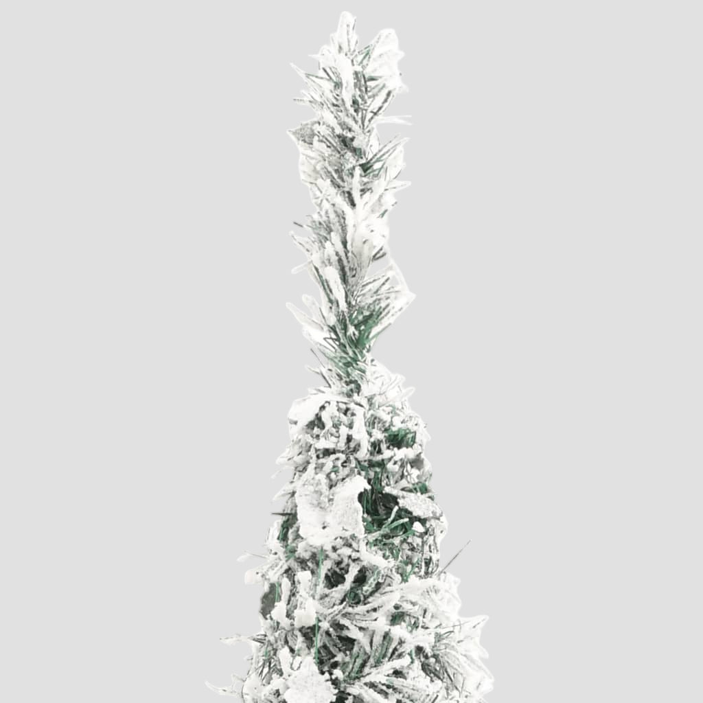 Sapin de Noël artificiel escamotable avec neige floquée 100 LED