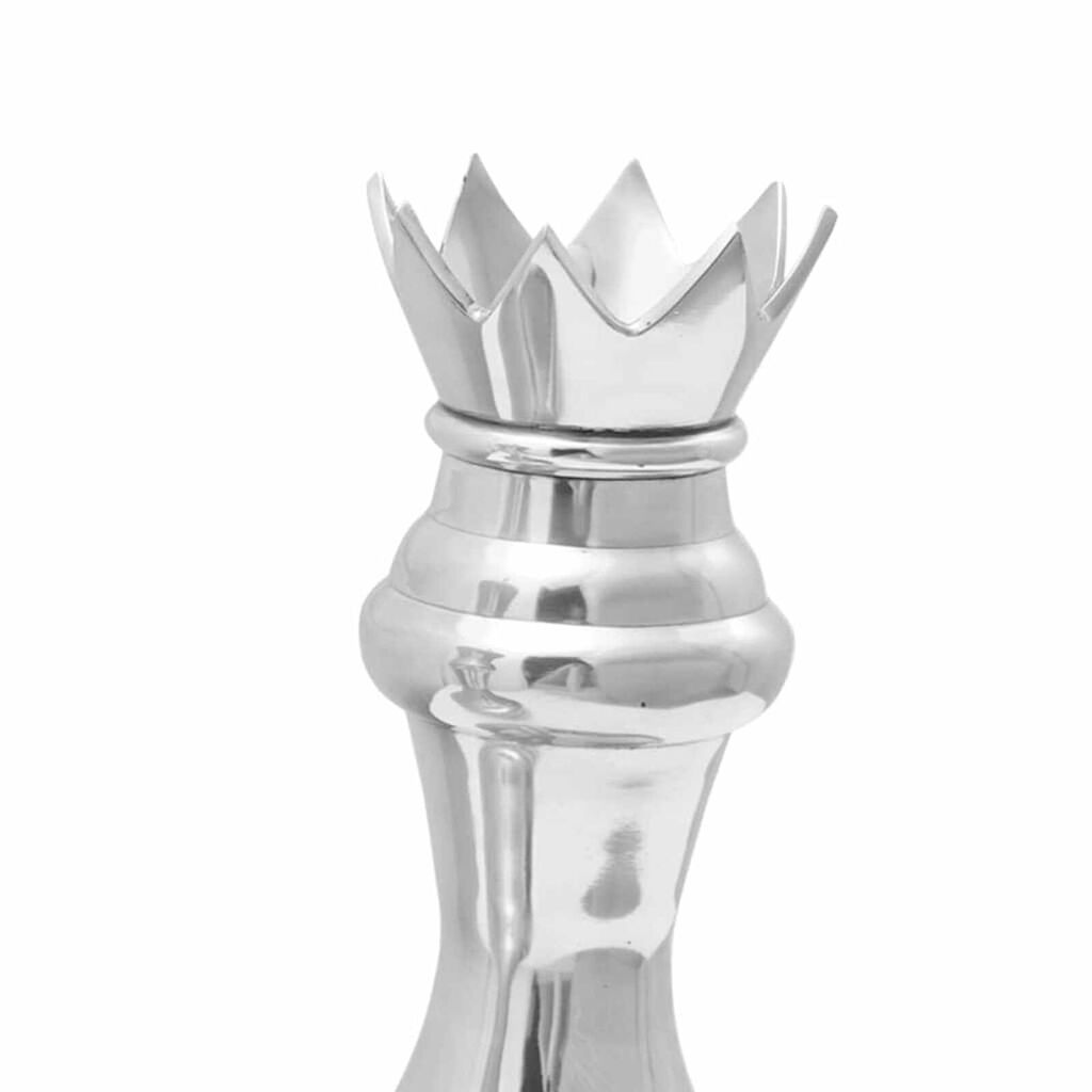 Sculptures 2 pcs Argent Aluminium