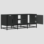 Meuble TV en bois d'ingénierie et métal 100x35x41 cm