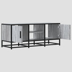 Meuble TV en bois d'ingénierie et métal 100x35x41 cm