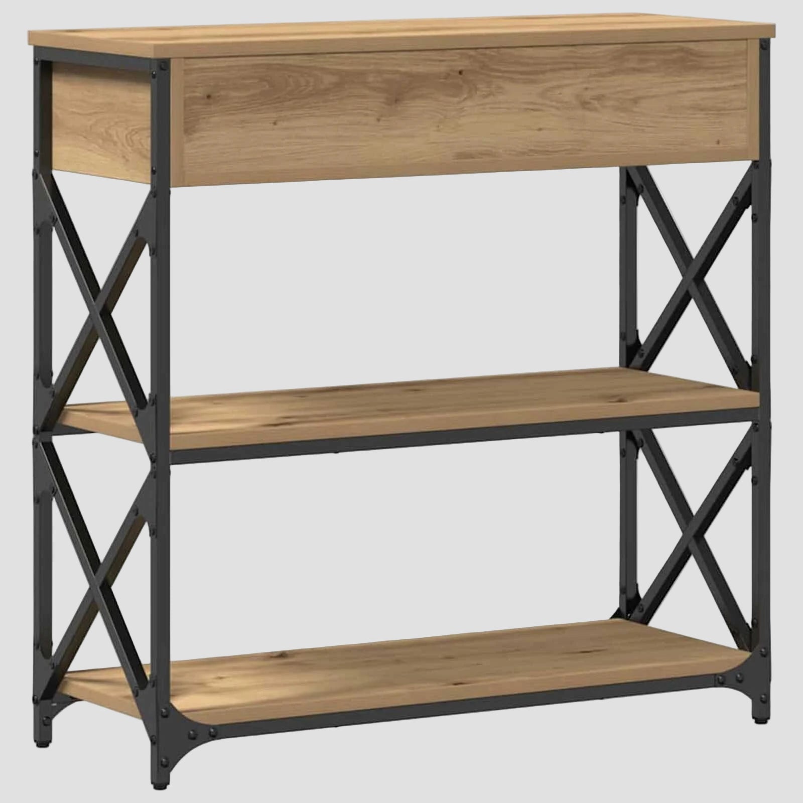 Console avec tiroir chêne artisanal