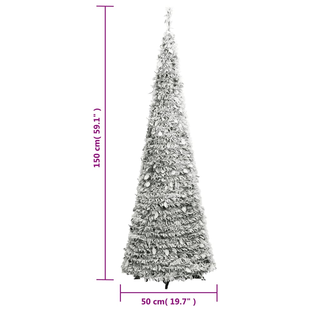 Sapin de Noël artificiel escamotable avec neige floquée 100 LED