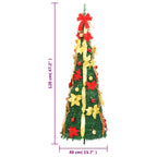 Sapin de Noël artificiel escamotable 50 LED vert 120 cm