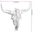 Crâne de taureau Argent 53 x 11 x 40 cm Aluminium