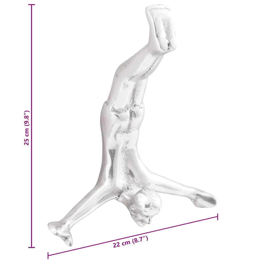 Sculpture Argent "Homme tombant" 22 x 8 x 25 cm Aluminium